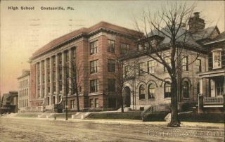 Coatesville,  Pa Street View Of The High School Chester County Pennsylvania
