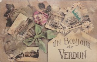 Cpa 55 Un Bonjour De Verdun Carte Multivues Carte Rare