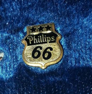 Vtg.  Phillips 66 Gas/oil Co.  10k Emblem Employee Award Tie/lapel Pin.