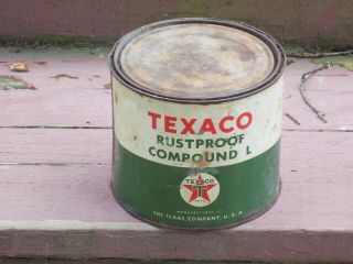 Texaco Rustproof Compound L 5 Pound Empty Can