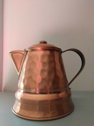 Vintage Gregorian Copper Usa Coffee Pot Kettle Creamer 4.  25 " Tall