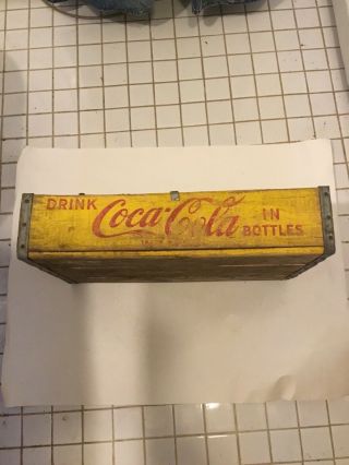 Vintage Yellow Coke Crate 24 Hole
