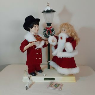 Telco Motionette Animated Christmas Carollers Silent Night Display Scene W Box