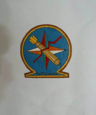 Ww2 Flight Jacket Leather Patch 340th Bomb Group - Well Made