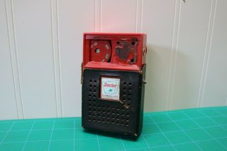Vintage Sinclair Radio With Case Shaped As Gas Pump Advertising Portable