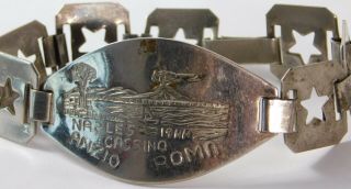 Wwii 1944 Italy Anzio Naples Roma Trench Art Sweetheart Nickel Brass Id Bracelet