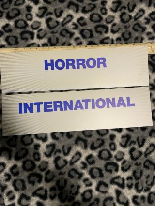 2 Blockbuster Video Vhs Dvd Retail Store Display Category Sign Horror 24”x7”