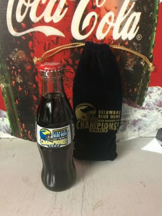 Coca Cola Bottle University Of Delaware 2003 Champions With Bag