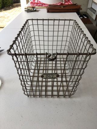 Vintage Kasper Wire 262 Gym Locker Room Wire Basket.
