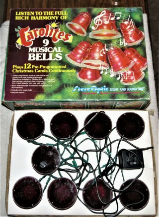 Vintage Calfax 1980 Carolites Christmas Musical 9 Bells And 11 Carols