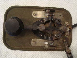Wwii Signal Corps J - 37 Telegraph Key On J - 48 - A Base Plate 4 Mobile Radio Set 1
