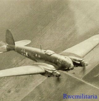 Best Aerial View Of Luftwaffe He - 111 Bomber In Flight On Mission (1)