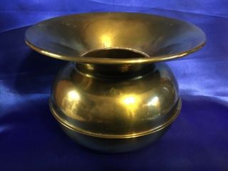 Spittoon Solid Brass Made In Taiwan 8” Natural Patina No Corrosion Nicedeal