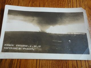 Ponca City Oklahoma Rppc Unposted Tornado April 25th 1912