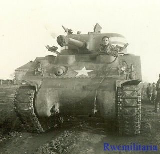 Best Us Tanker In Camo Jumpsuits In Drivers Hatch Of M4 Sherman Tank