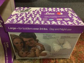 A5 1975 Vintage Luvs Diapers Toddler Box Only With Bonus Box