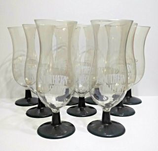 Southern Comfort Whiskey Hurricane Glass Plastic Cup Set Of 9 Vintage