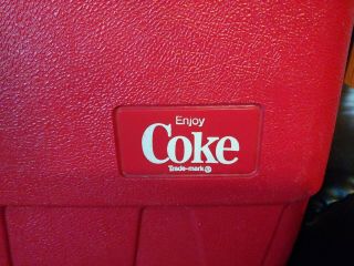 Vintage 25 Qt Coke Coca Cola Red White Igloo Cooler Ice Chest handles soda pop 2