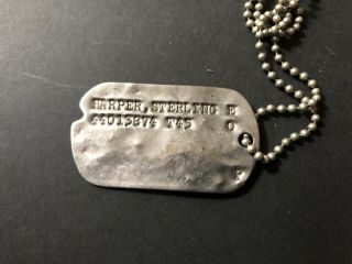 AUTHENTIC WW2 MILITARY DOG TAGS FROM THOMASVILLE NORTH CAROLINA VETERAN 3