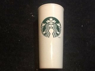 Starbucks Green Mermaid Logo Ceramic Travel Mug 16oz White Tumbler 2014 Tall