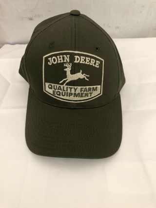 Vintage John Deere Snapback Trucker Hat,  Cap,  Green/ Olive Pre Owned Good Cond.