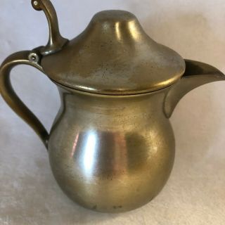 Woodbury Pewter Pear Creamer Coffee Pitcher With Hinged Lid Vintage