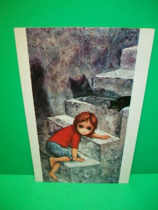 Margaret Walter Keane Big Eyes 1962 Post Card " The Steep Climb "