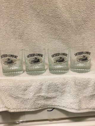 Set Of 4 Southern Comfort Whiskey Grand Old Fashion Drink Of The South Glasses B