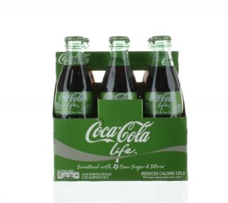 Coca - Cola Life Issue 2014 6 Pack Bottles Htf Coke Calorie Soda