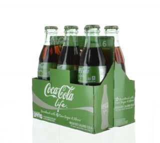 Coca - Cola Life Issue 2014 6 Pack Bottles HTF Coke Calorie Soda 2