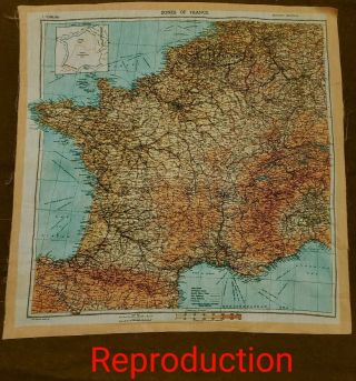 Ww2 D - Day Zones Of France Silk Invasion Escape Map " Seconds "