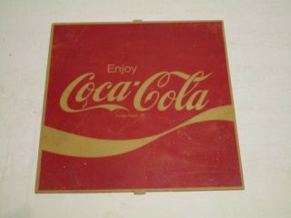 Vintage Enjoy Coca - Cola Coke Soda Pop Sign 8 1/2 By 81/2