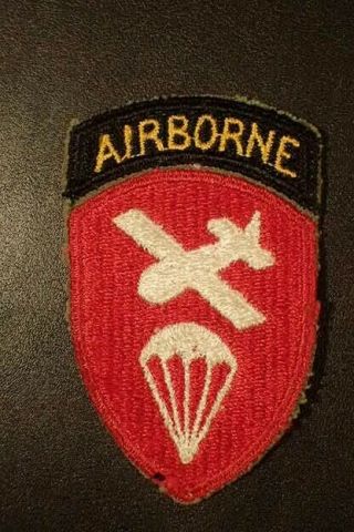 Ww2 Us Army Airborne Command Ssi Shoulder Patch Paratroopers Cut - Edge