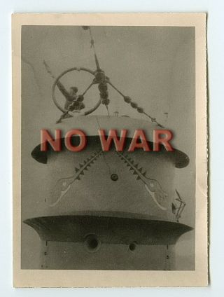 Wwii German War Photo Emblem On Tower U - Boat / U - Boot U - 107