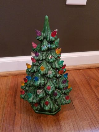Vintage Holland Mold Green Ceramic Christmas Tree