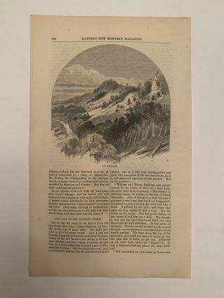 Kp29) Ice Mountain Hampshire County West Virginia Allegheny 1860 Engraving