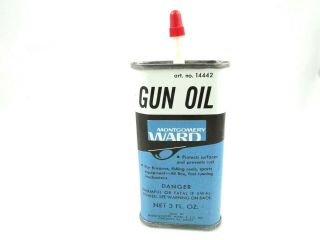 Montgomery Ward Western Field Gun Oil Tin Can Handy Oiler Lead Spout