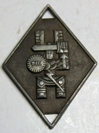 Unknown Orig.  Ww2 German Sport Or ? Badge With Ruins No Prohibited Simbols