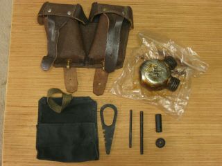 Russian Mosin Nagant 91/30 Ww2 Ammo Pouch Cleaning Kit Double Oiler