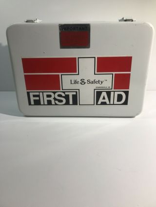 First Aid Metal Box White Made In Usa