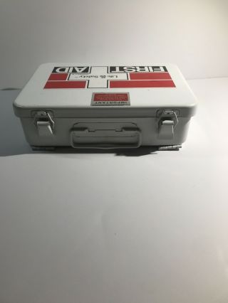 First Aid Metal Box White Made in USA 2
