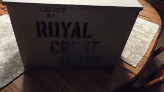 Vintage Royal Crest Dairy Metal Milk Bottle Porch Box Muckle Mfg.  Co.  Owatonna,