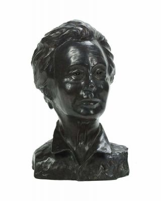 Listed Jacob Epstein Authentic Orig.  Bronze Bust Of Frank Lloyd Wright No Res.