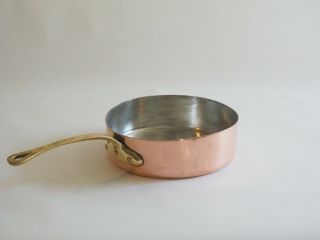Vintage Copper Saute Pan 8 1/2 " - Tin Lined - Waldow,  Brooklyn Ny