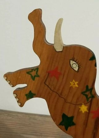 William Accorsi CIRCUS ELEPHANT folk art wood sculpture animal 2