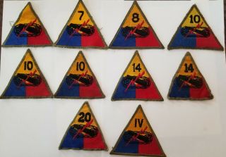 Vintage U S Army Armored Division Patches