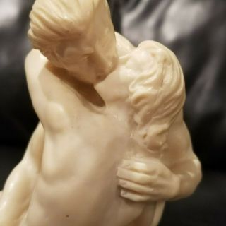 Vintage Classic Figure of The Kiss by Rodin recreated by A.  Santini in Italy 2