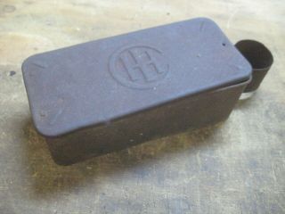International Harvester Tractor Or Farm Implement Metal Tool Box - W/ Oil Cup
