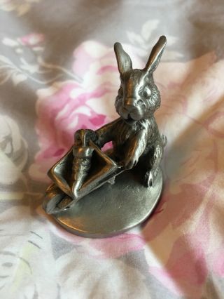Vintage Hudson Wilson Pewter Rabbit Usa Collectible Figurine,  More Unbranded