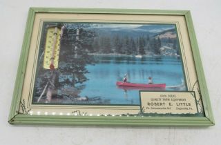 Vintage John Deere Advertising Thermometer Zieglerville Pa Robert E Little